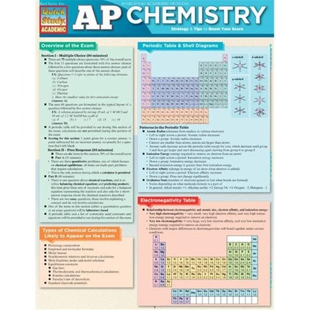 BARCHARTS BarCharts 9781423214915 AP Chemistry Quickstudy Easel 9781423214915